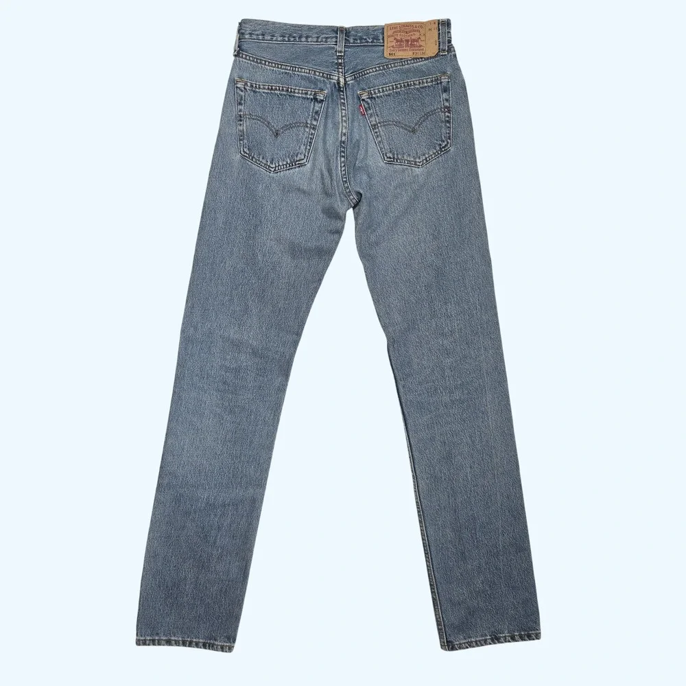Levis 501 Vintage Made in France Blue Denim Straight Leg Jeans Mens 31x36 90s